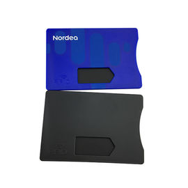 Asegure la protección RFID que bloquea color plata de sellado caliente del oro de la manga de la tarjeta