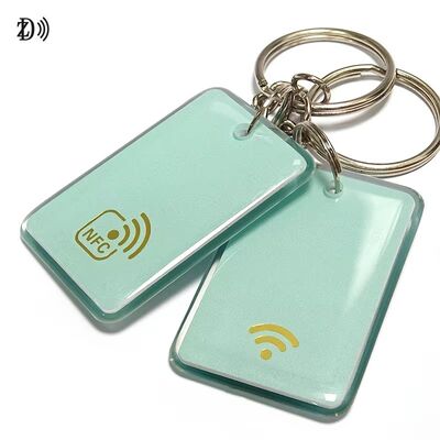 Tarjeta de control de acceso de impresión personalizada NFC 13.56Mhz RFID etiqueta epoxi NFC llavero MIFARE clásico EV1 1K