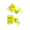 El ganado amarillo de la frecuencia ultraelevada RFID marca con etiqueta/las pequeñas etiquetas funcionales multi del ganado del RFID