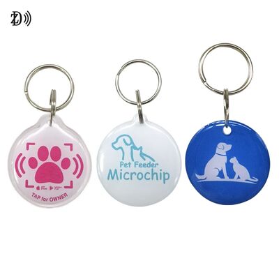 Llavero inteligente de epoxi RFID NFC programable NTAG213 de 13,56 MHz personalizado