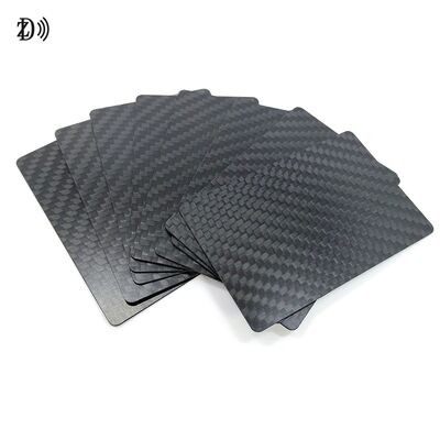 Tarjeta de visita de fibra de carbono 3K personalizada LOGO Tarjeta RFID de fibra de carbono real NFC Mini Tag 13.56MHz Frecuencia para pagos de hoteles